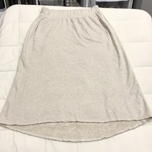 Bleusalt Chic Cream Super Soft High-Low Women's Skirt
